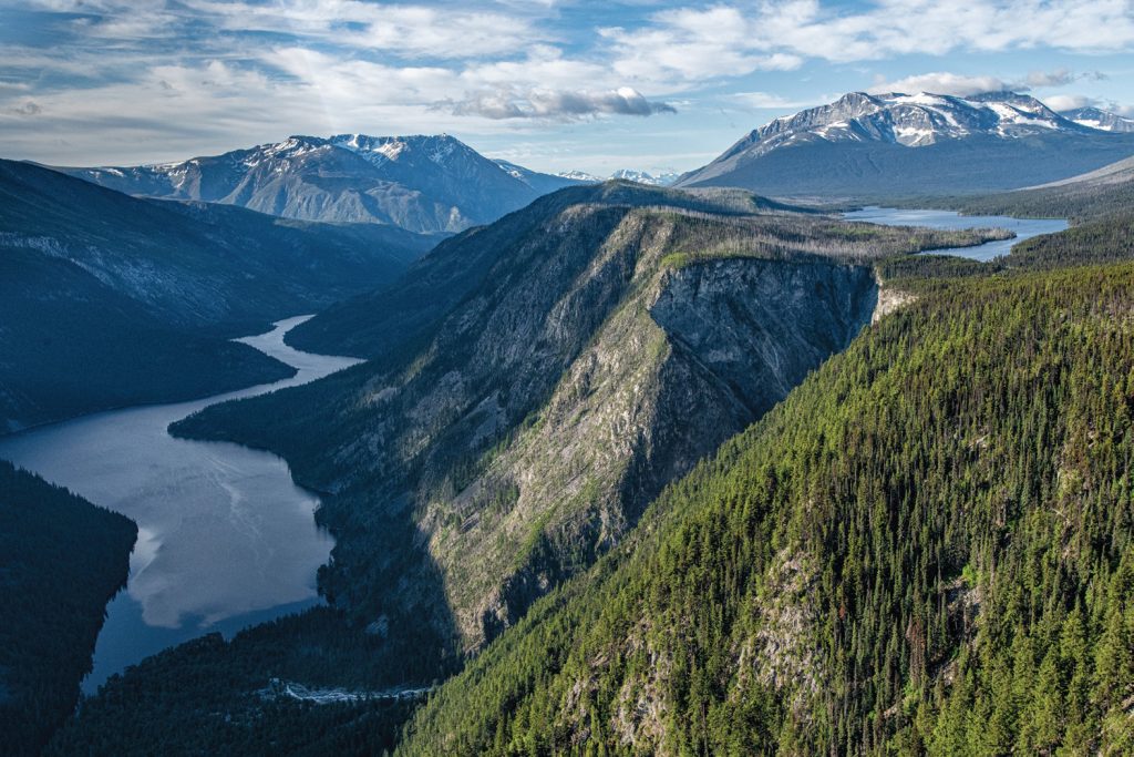 Mountain and forest landscape in British Columbia