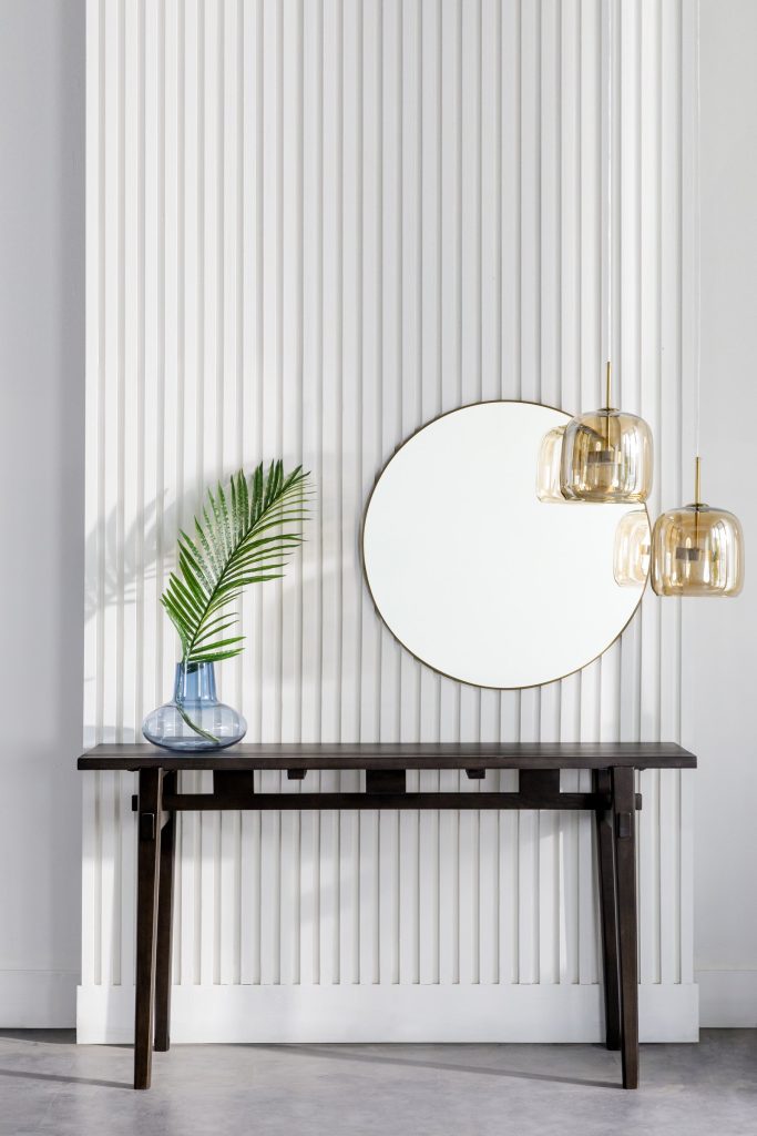 Rich Dark Brown Console Table made with Canadian Western Hemlock — view 1