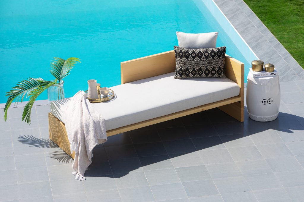 Poolside Daybed Collection in Canadian Yellow Cedar — view 1
