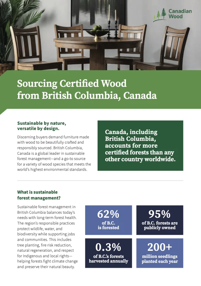 Sourcing Certified Wood from British Columbia publication cover
